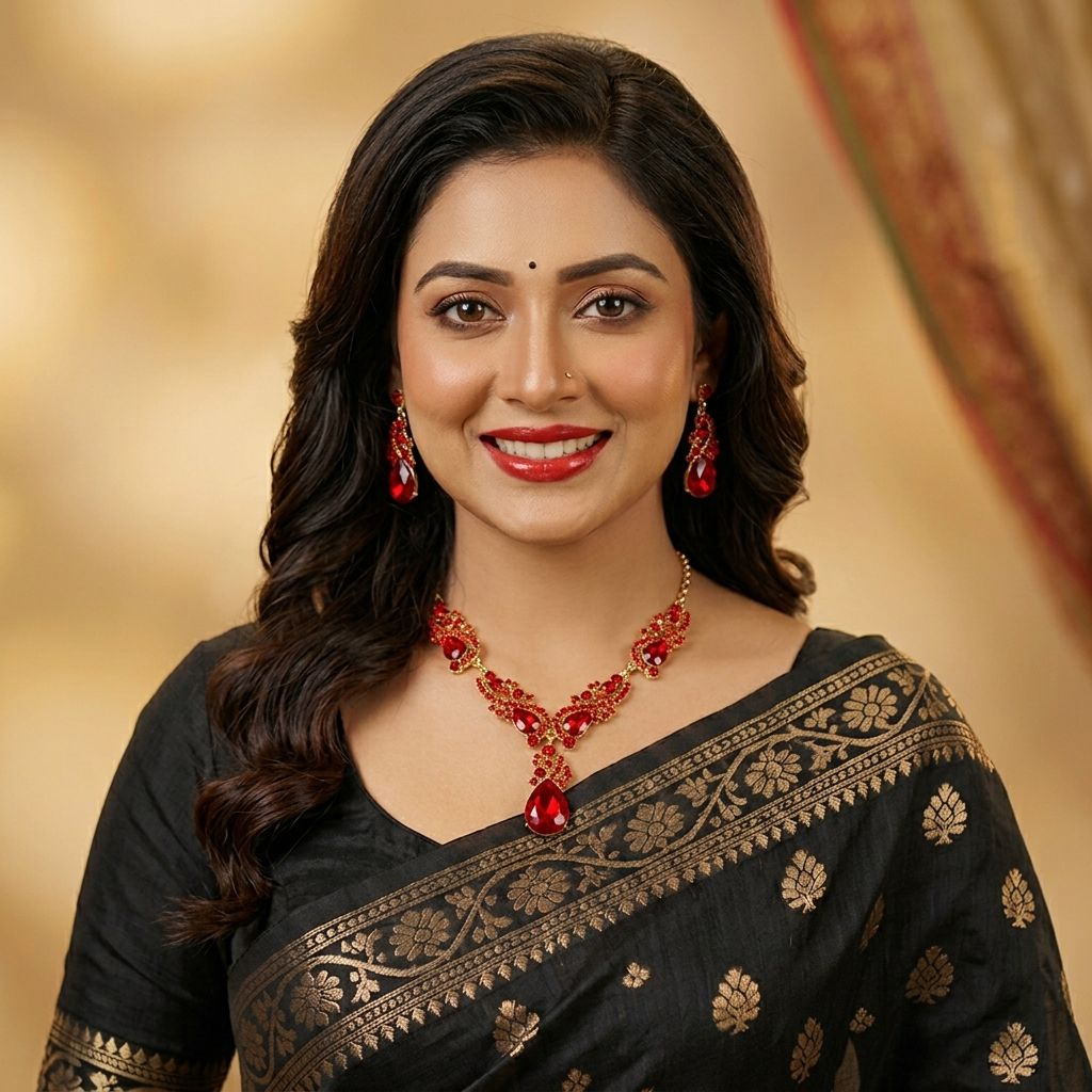 Diamond Cut Crystal Jewelry Set ( Red )