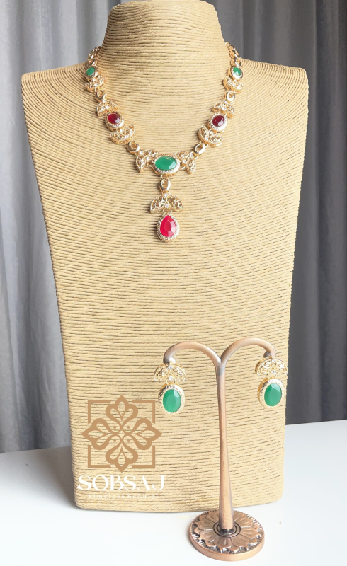Vintage Ruby Jewelry Set
