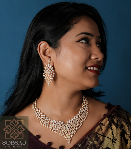 Diamond Cut Necklace (ক্লাসিক গোল্ড)